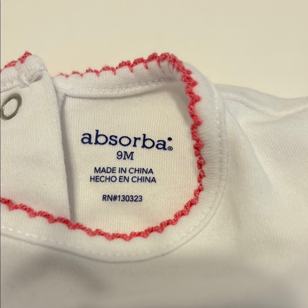 Absorba White Baby Dress with Pink Accents - Picture 3 of 6